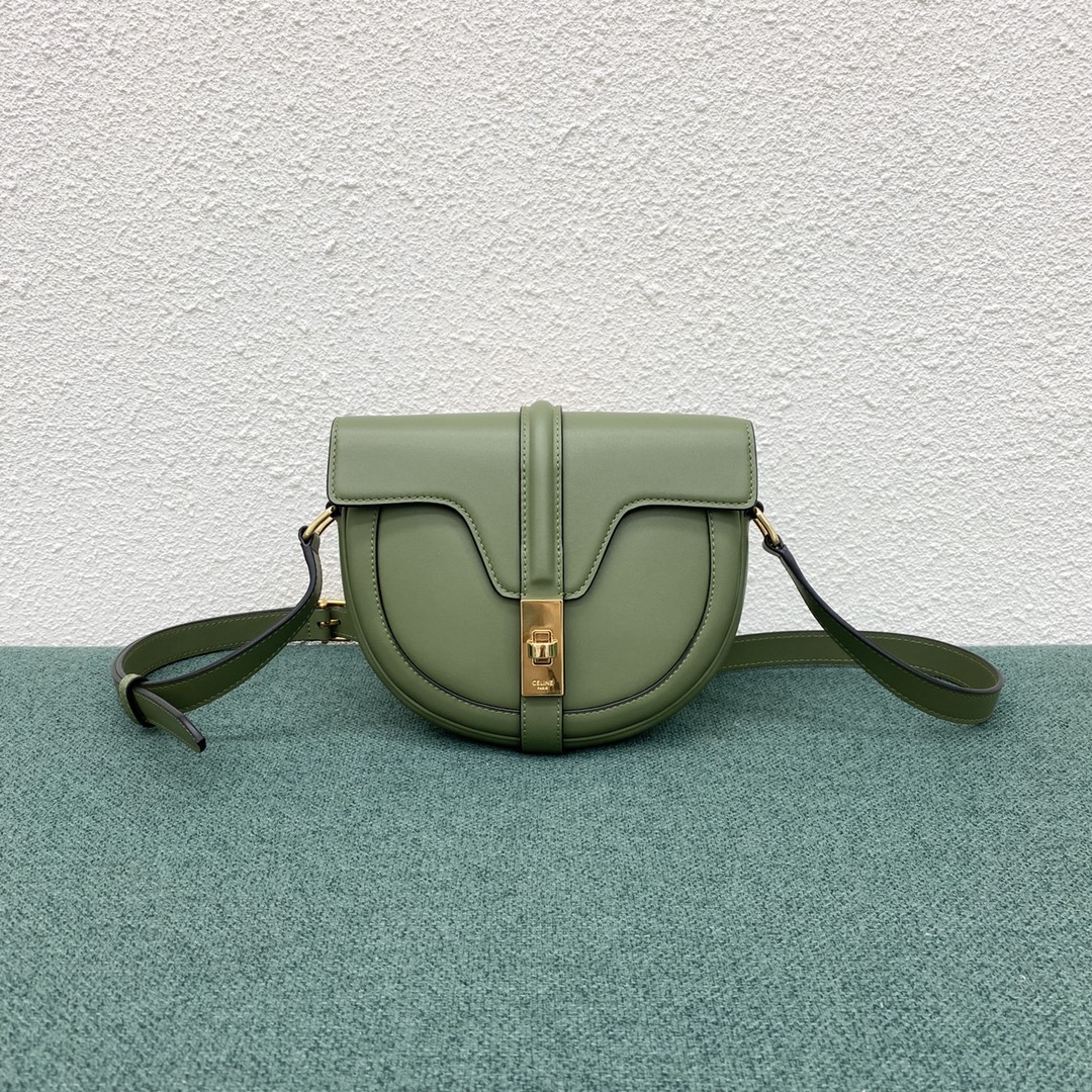 Celine Besace 16 Satinated Calfskin Shoulder Bag Light Green 188013